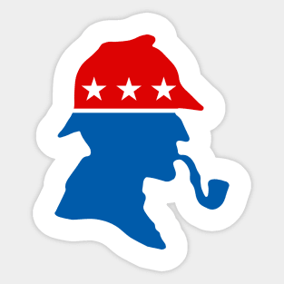 Sherlock Holmes Political parody Sticker